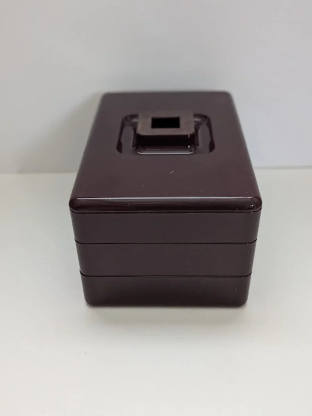 Vintage Tupperware Brown 3 Tier Stackable Jewelry Craft Organizer Box